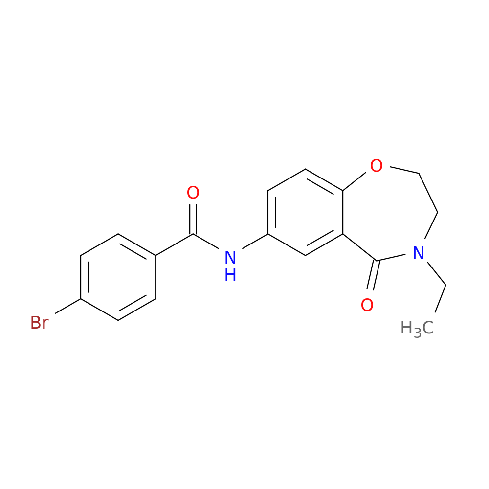 4-bromo-N-(4-ethyl-5-oxo-2,3,4,5-tetrahydro-1,4-benzoxazepin-7-yl)benzamide