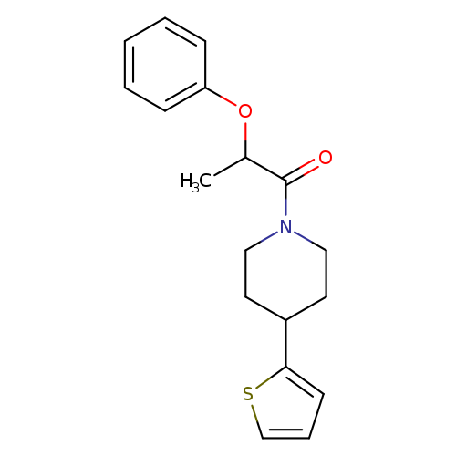 2-phenoxy-1-[4-(thiophen-2-yl)piperidin-1-yl]propan-1-one
