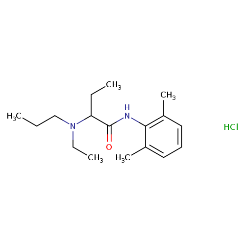 (±)-N-(2,6-dimethylphenyl)-2-(ethylpropylamino)butyramide monohydrochloride