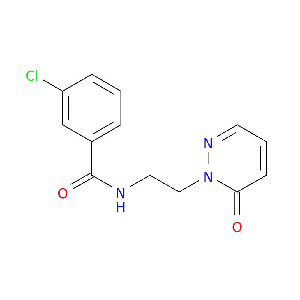 3-chloro-N-[2-(6-oxo-1,6-dihydropyridazin-1-yl)ethyl]benzamide