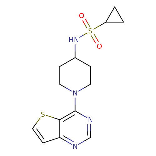 N-(1-{thieno[3,2-d]pyrimidin-4-yl}piperidin-4-yl)cyclopropanesulfonamide