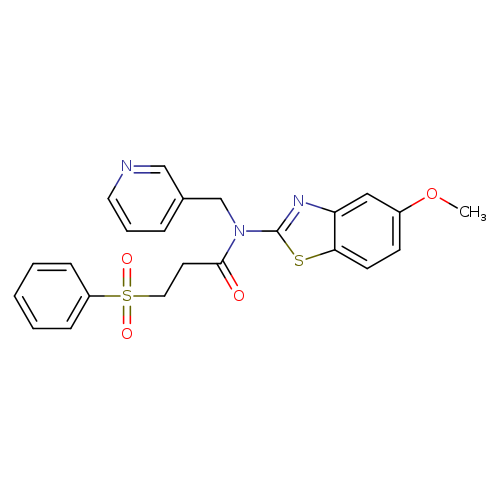 3-(benzenesulfonyl)-N-(5-methoxy-1,3-benzothiazol-2-yl)-N-[(pyridin-3-yl)methyl]propanamide