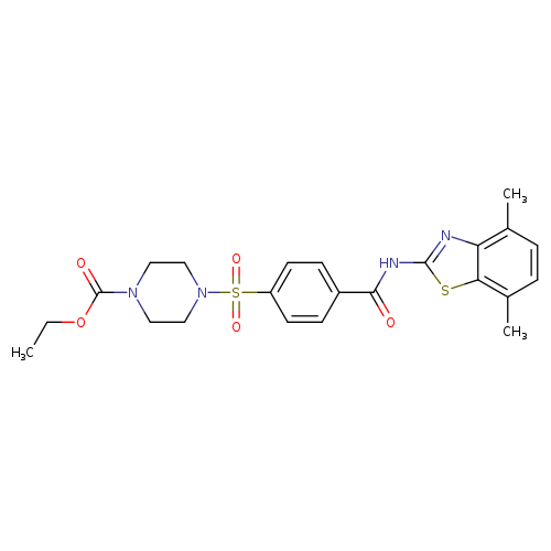 ethyl 4-{4-[(4,7-dimethyl-1,3-benzothiazol-2-yl)carbamoyl]benzenesulfonyl}piperazine-1-carboxylate
