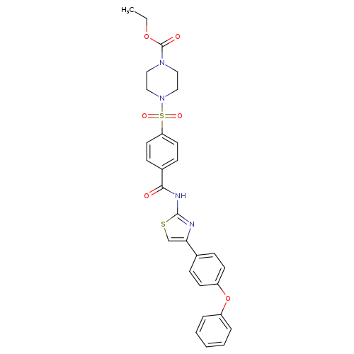 ethyl 4-(4-{[4-(4-phenoxyphenyl)-1,3-thiazol-2-yl]carbamoyl}benzenesulfonyl)piperazine-1-carboxylate