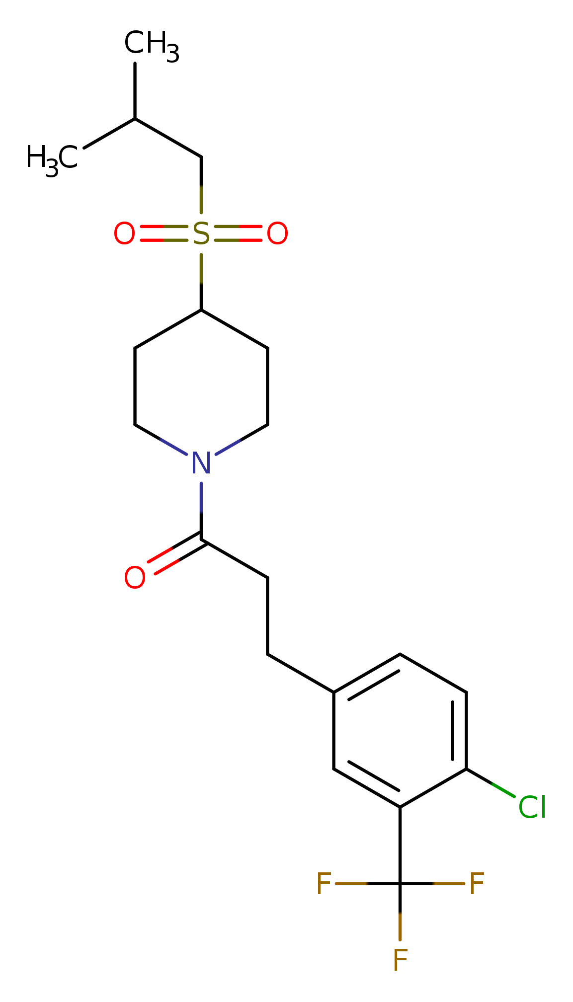 3-[4-chloro-3-(trifluoromethyl)phenyl]-1-[4-(2-methylpropanesulfonyl)piperidin-1-yl]propan-1-one