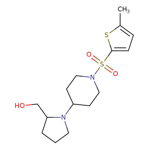 (1-{1-[(5-methylthiophen-2-yl)sulfonyl]piperidin-4-yl}pyrrolidin-2-yl)methanol