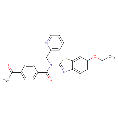 4-acetyl-N-(6-ethoxy-1,3-benzothiazol-2-yl)-N-[(pyridin-2-yl)methyl]benzamide