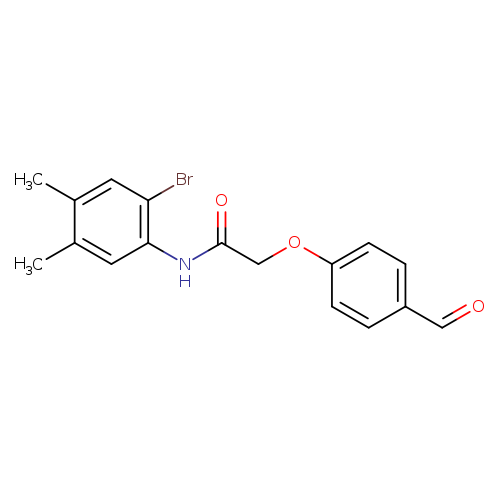N-(2-bromo-4,5-dimethylphenyl)-2-(4-formylphenoxy)acetamide