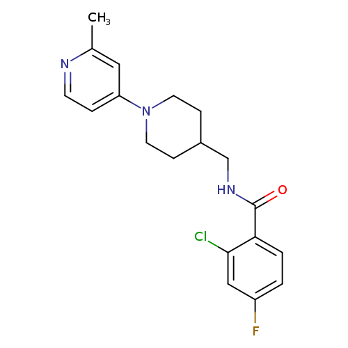 2-chloro-4-fluoro-N-{[1-(2-methylpyridin-4-yl)piperidin-4-yl]methyl}benzamide