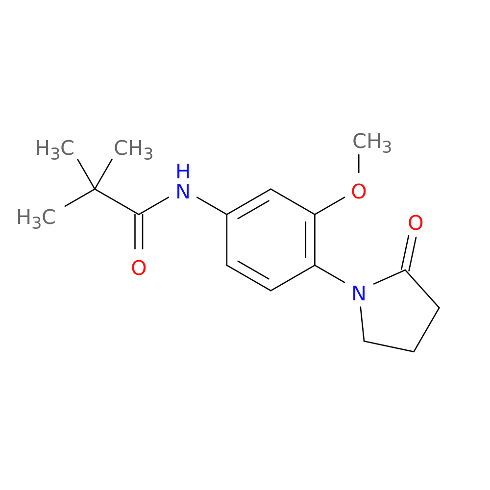 N-[3-methoxy-4-(2-oxopyrrolidin-1-yl)phenyl]-2,2-dimethylpropanamide