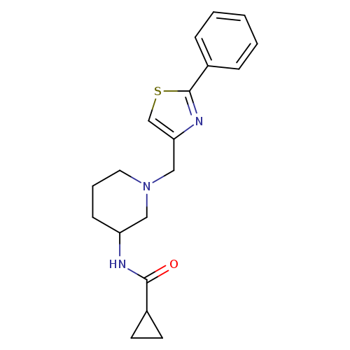 N-{1-[(2-phenyl-1,3-thiazol-4-yl)methyl]piperidin-3-yl}cyclopropanecarboxamide