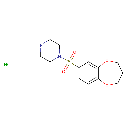 1-(3,4-dihydro-2H-1,5-benzodioxepine-7-sulfonyl)piperazine hydrochloride