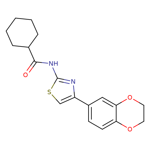 N-[4-(2,3-dihydro-1,4-benzodioxin-6-yl)-1,3-thiazol-2-yl]cyclohexanecarboxamide