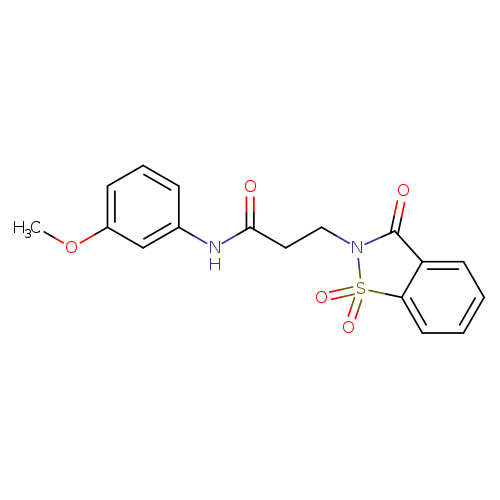 N-(3-methoxyphenyl)-3-(1,1,3-trioxo-2,3-dihydro-1lambda6,2-benzothiazol-2-yl)propanamide