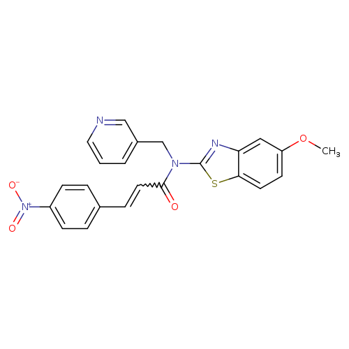 (2Z)-N-(5-methoxy-1,3-benzothiazol-2-yl)-3-(4-nitrophenyl)-N-[(pyridin-3-yl)methyl]prop-2-enamide