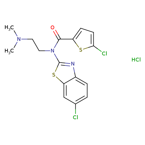 5-chloro-N-(6-chloro-1,3-benzothiazol-2-yl)-N-[2-(dimethylamino)ethyl]thiophene-2-carboxamide hydrochloride
