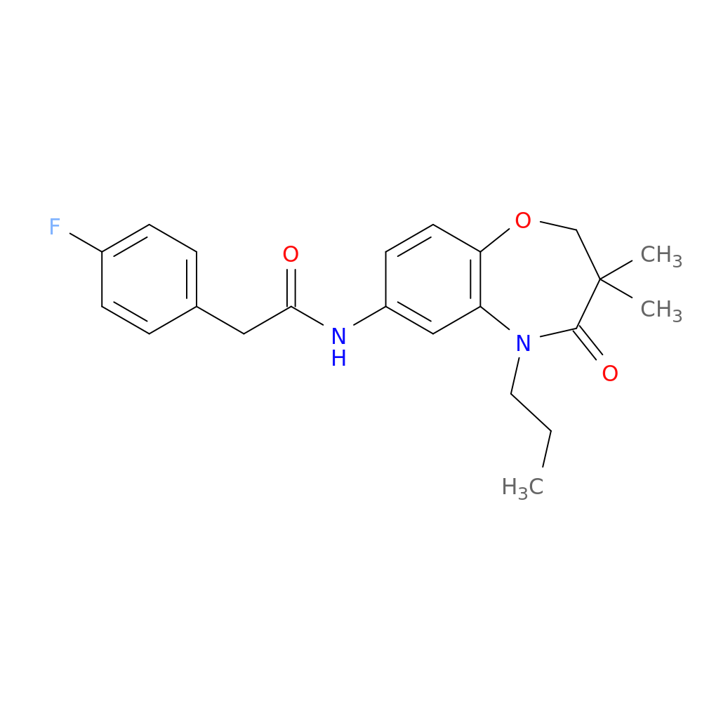 N-(3,3-dimethyl-4-oxo-5-propyl-2,3,4,5-tetrahydro-1,5-benzoxazepin-7-yl)-2-(4-fluorophenyl)acetamide
