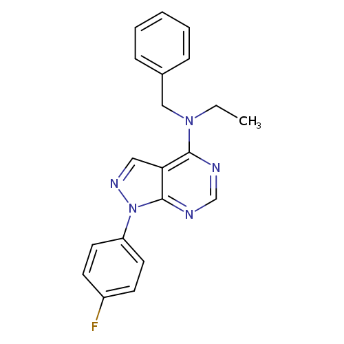 N-benzyl-N-ethyl-1-(4-fluorophenyl)-1H-pyrazolo[3,4-d]pyrimidin-4-amine