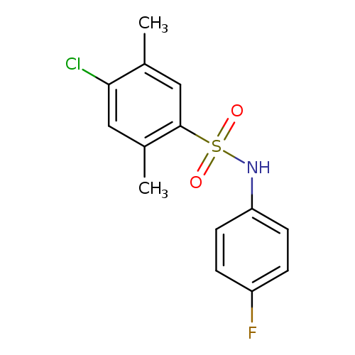 4-chloro-N-(4-fluorophenyl)-2,5-dimethylbenzene-1-sulfonamide