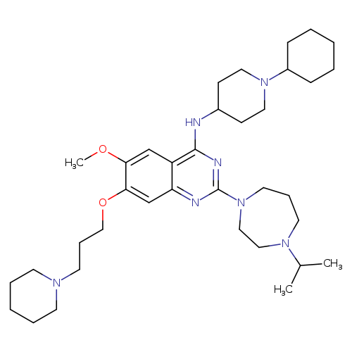 4-Quinazolinamine, N-(1-cyclohexyl-4-piperidinyl)-2-[hexahydro-4-(1-methylethyl)-1H-1,4-diazepin-1-yl]-6-methoxy-7-[3-(1-piperidinyl)propoxy]-
