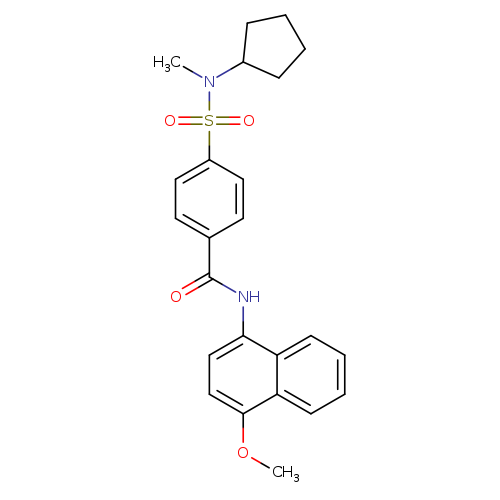4-[cyclopentyl(methyl)sulfamoyl]-N-(4-methoxynaphthalen-1-yl)benzamide