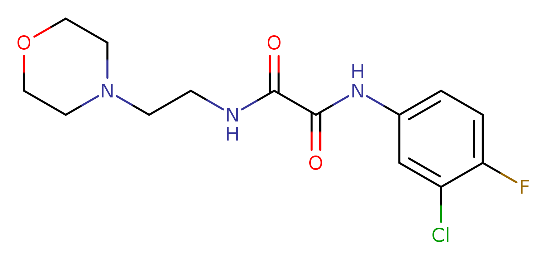 N-(3-chloro-4-fluorophenyl)-N'-[2-(morpholin-4-yl)ethyl]ethanediamide