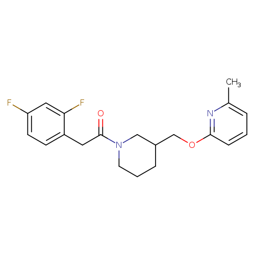 2-(2,4-difluorophenyl)-1-(3-{[(6-methylpyridin-2-yl)oxy]methyl}piperidin-1-yl)ethan-1-one