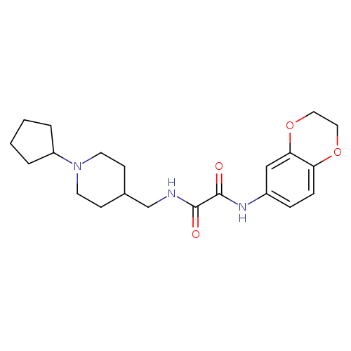 N-[(1-cyclopentylpiperidin-4-yl)methyl]-N'-(2,3-dihydro-1,4-benzodioxin-6-yl)ethanediamide