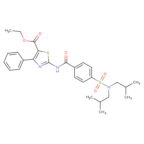 ethyl 2-{4-[bis(2-methylpropyl)sulfamoyl]benzamido}-4-phenyl-1,3-thiazole-5-carboxylate