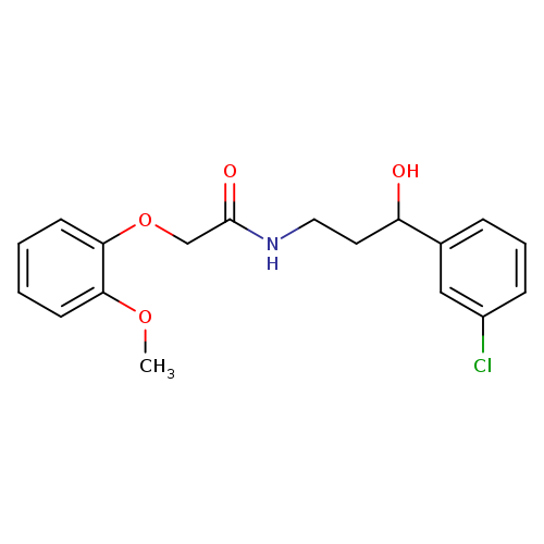N-[3-(3-chlorophenyl)-3-hydroxypropyl]-2-(2-methoxyphenoxy)acetamide