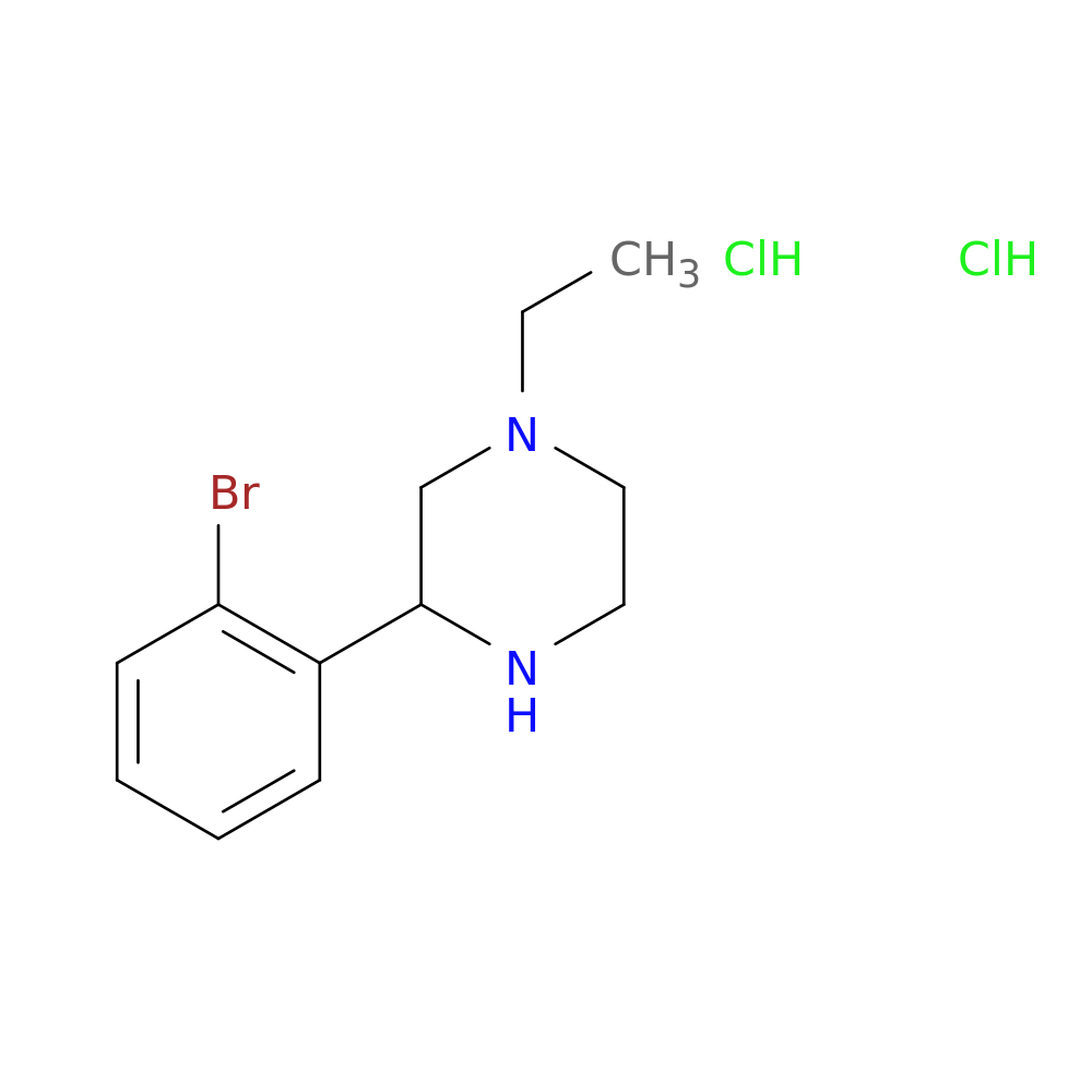 3-(2-Bromophenyl)-1-ethylpiperazine dihydrochloride