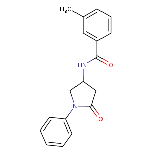 3-methyl-N-(5-oxo-1-phenylpyrrolidin-3-yl)benzamide