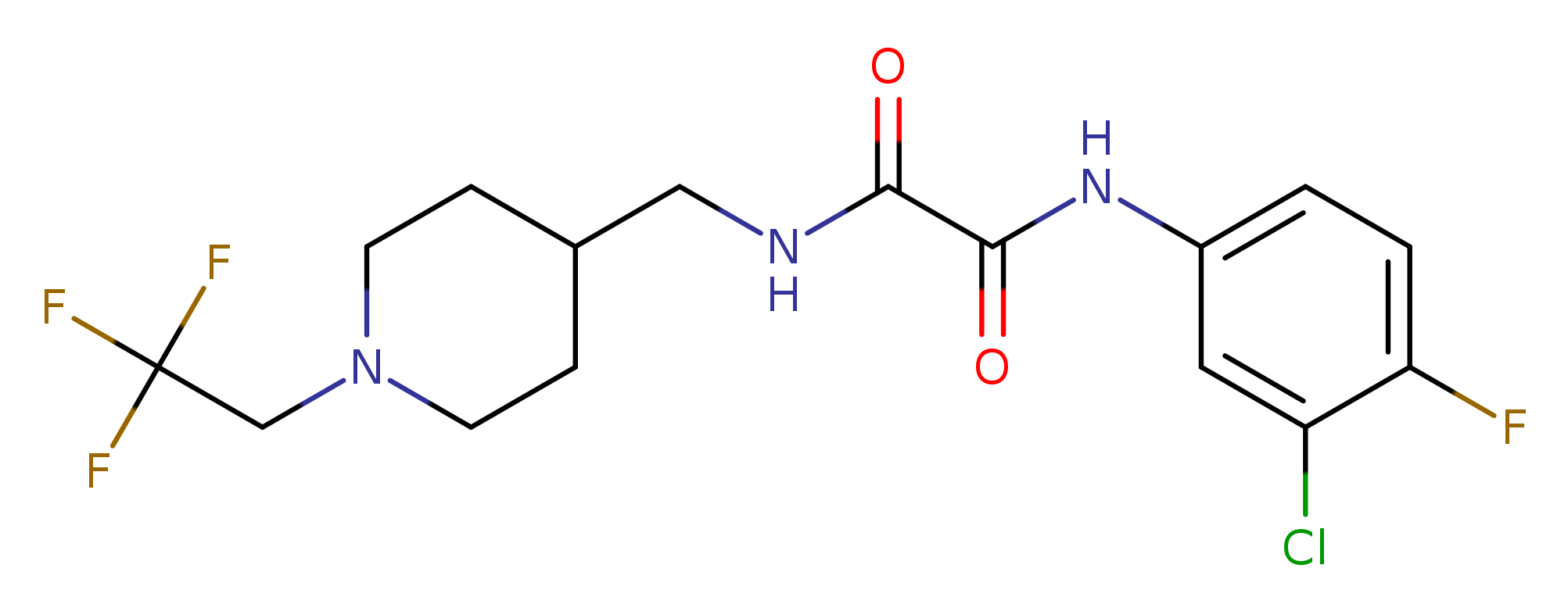 N'-(3-chloro-4-fluorophenyl)-N-{[1-(2,2,2-trifluoroethyl)piperidin-4-yl]methyl}ethanediamide