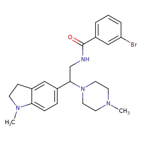 3-bromo-N-[2-(1-methyl-2,3-dihydro-1H-indol-5-yl)-2-(4-methylpiperazin-1-yl)ethyl]benzamide