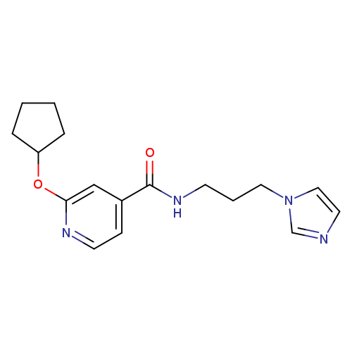 2-(cyclopentyloxy)-N-[3-(1H-imidazol-1-yl)propyl]pyridine-4-carboxamide