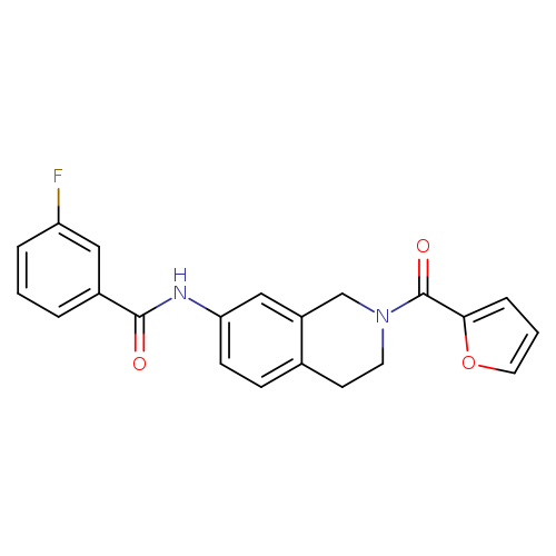 3-fluoro-N-[2-(furan-2-carbonyl)-1,2,3,4-tetrahydroisoquinolin-7-yl]benzamide