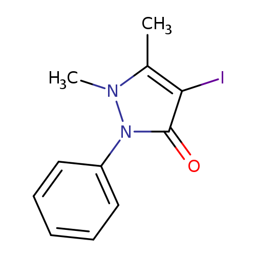 3H-Pyrazol-3-one, 1,2-dihydro-4-iodo-1,5-dimethyl-2-phenyl-