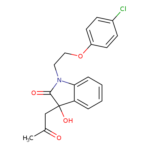 1-[2-(4-chlorophenoxy)ethyl]-3-hydroxy-3-(2-oxopropyl)-2,3-dihydro-1H-indol-2-one