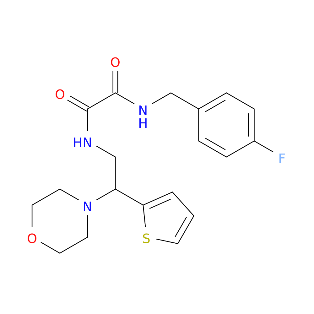 N'-[(4-fluorophenyl)methyl]-N-[2-(morpholin-4-yl)-2-(thiophen-2-yl)ethyl]ethanediamide