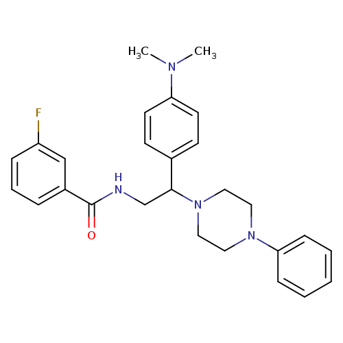 N-{2-[4-(dimethylamino)phenyl]-2-(4-phenylpiperazin-1-yl)ethyl}-3-fluorobenzamide