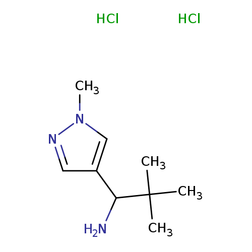 2,2-dimethyl-1-(1-methyl-1H-pyrazol-4-yl)propan-1-amine dihydrochloride