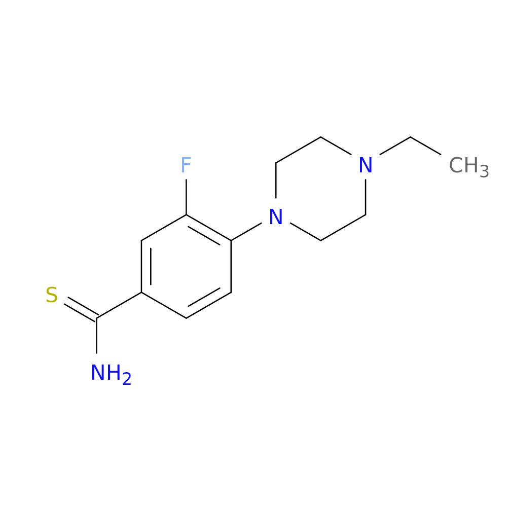 4-(4-Ethylpiperazin-1-yl)-3-fluorobenzene-1-carbothioamide