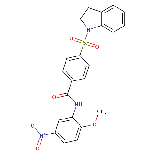 4-(2,3-dihydro-1H-indole-1-sulfonyl)-N-(2-methoxy-5-nitrophenyl)benzamide