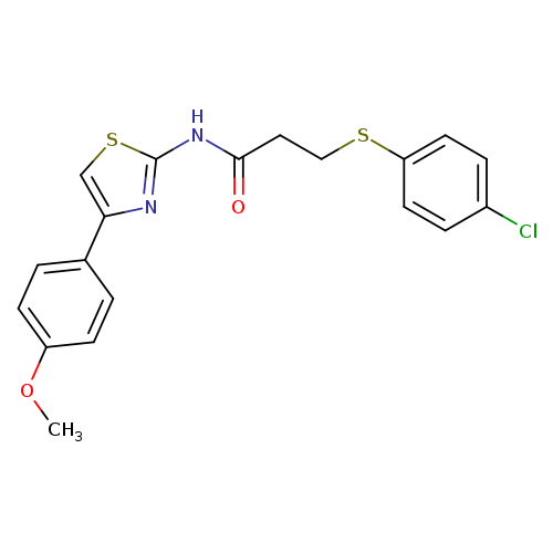 3-[(4-chlorophenyl)sulfanyl]-N-[4-(4-methoxyphenyl)-1,3-thiazol-2-yl]propanamide