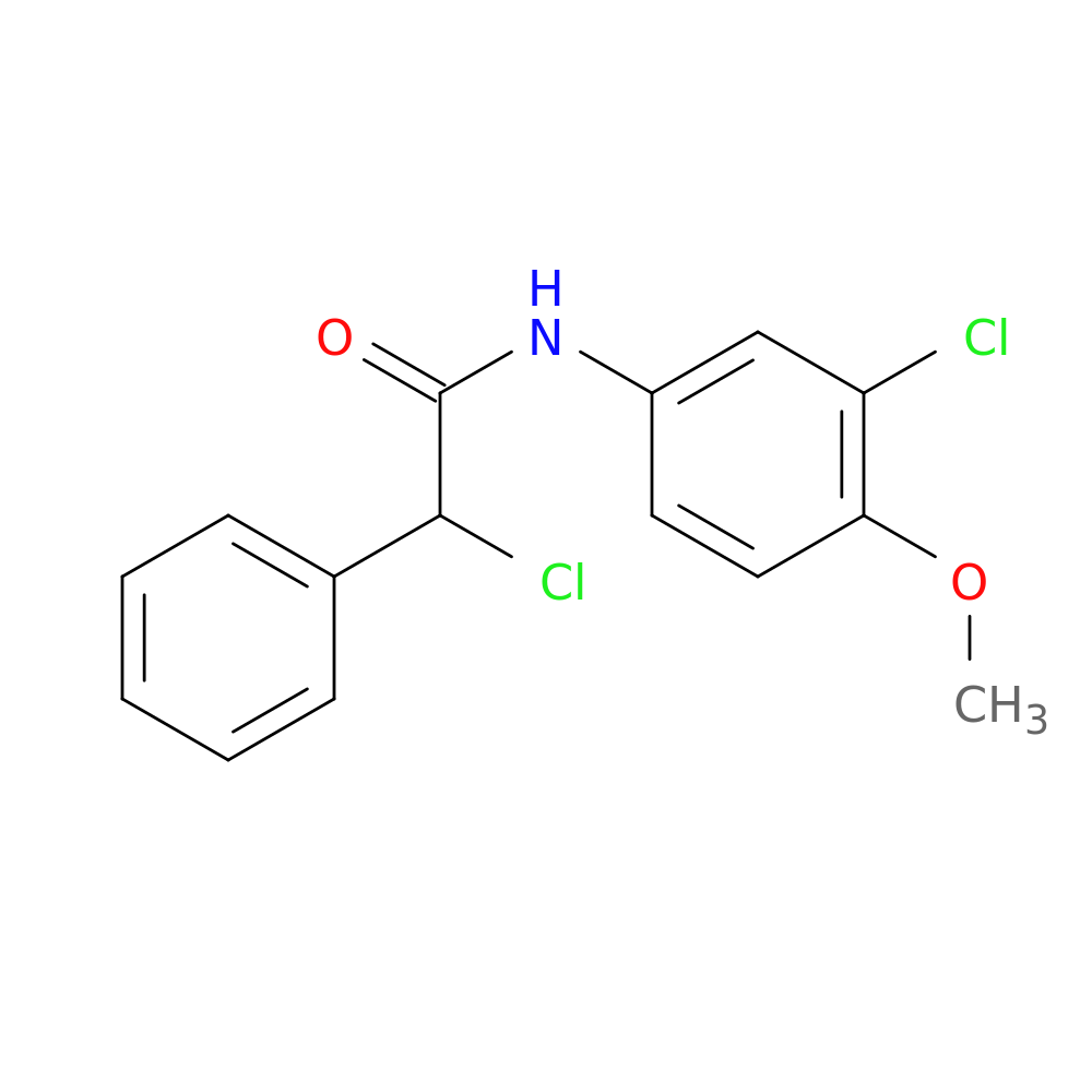 2-chloro-N-(3-chloro-4-methoxyphenyl)-2-phenylacetamide