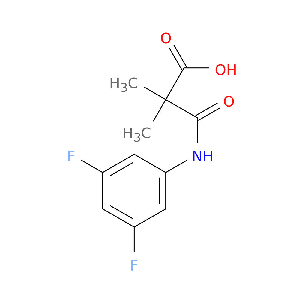 2-[(3,5-difluorophenyl)carbamoyl]-2,2-dimethylacetic acid