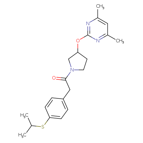 1-{3-[(4,6-dimethylpyrimidin-2-yl)oxy]pyrrolidin-1-yl}-2-[4-(propan-2-ylsulfanyl)phenyl]ethan-1-one