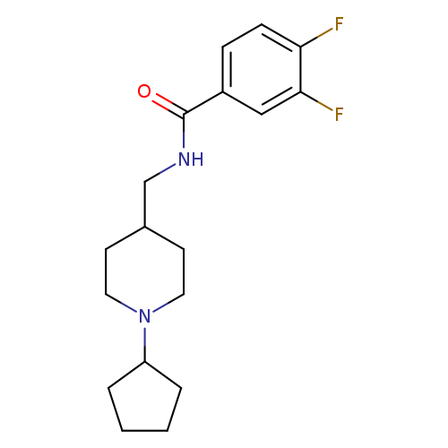 N-[(1-cyclopentylpiperidin-4-yl)methyl]-3,4-difluorobenzamide