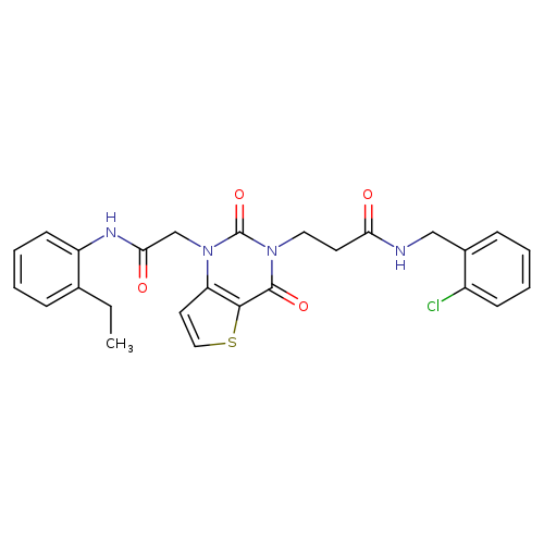 N-[(2-chlorophenyl)methyl]-3-(1-{[(2-ethylphenyl)carbamoyl]methyl}-2,4-dioxo-1H,2H,3H,4H-thieno[3,2-d]pyrimidin-3-yl)propanamide