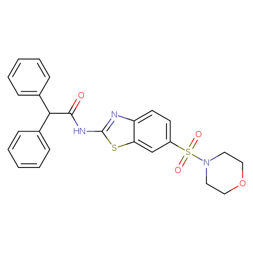 N-[6-(morpholine-4-sulfonyl)-1,3-benzothiazol-2-yl]-2,2-diphenylacetamide